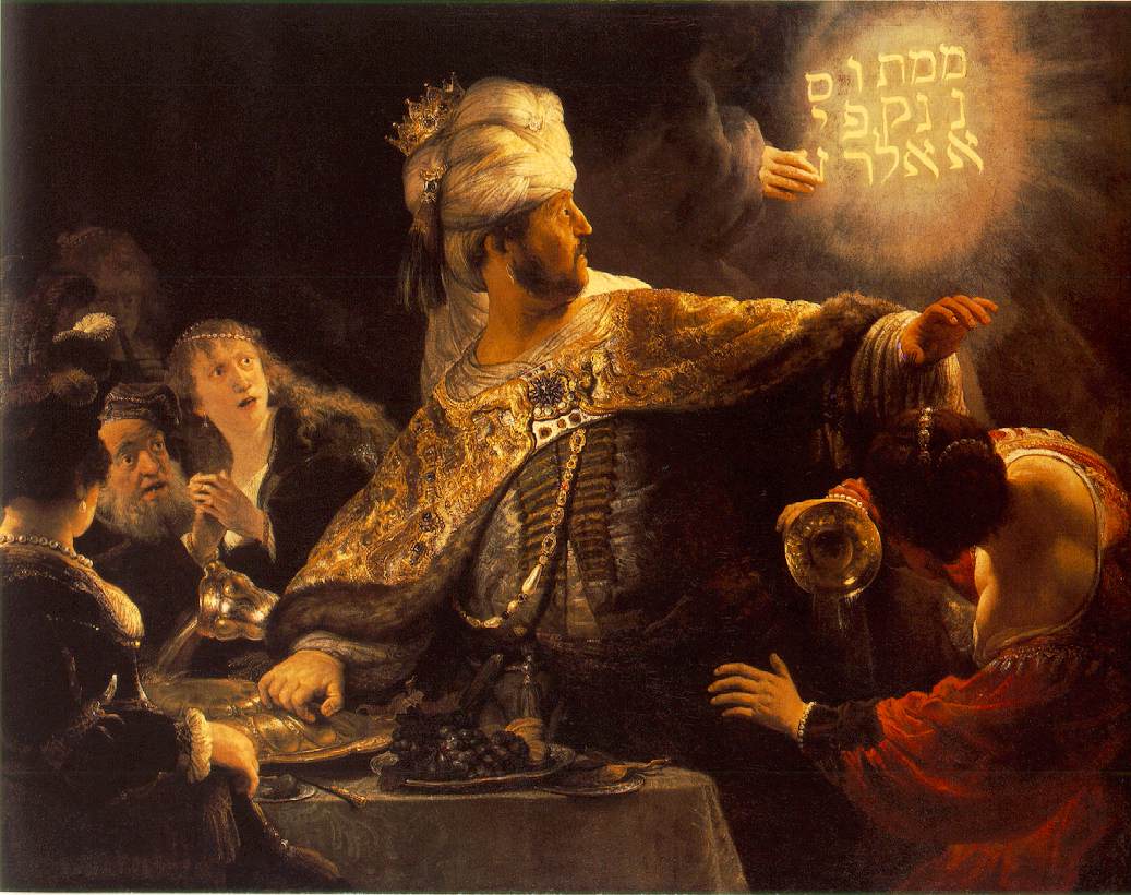 Belshazzars Fest Rembrandt Ölgemälde